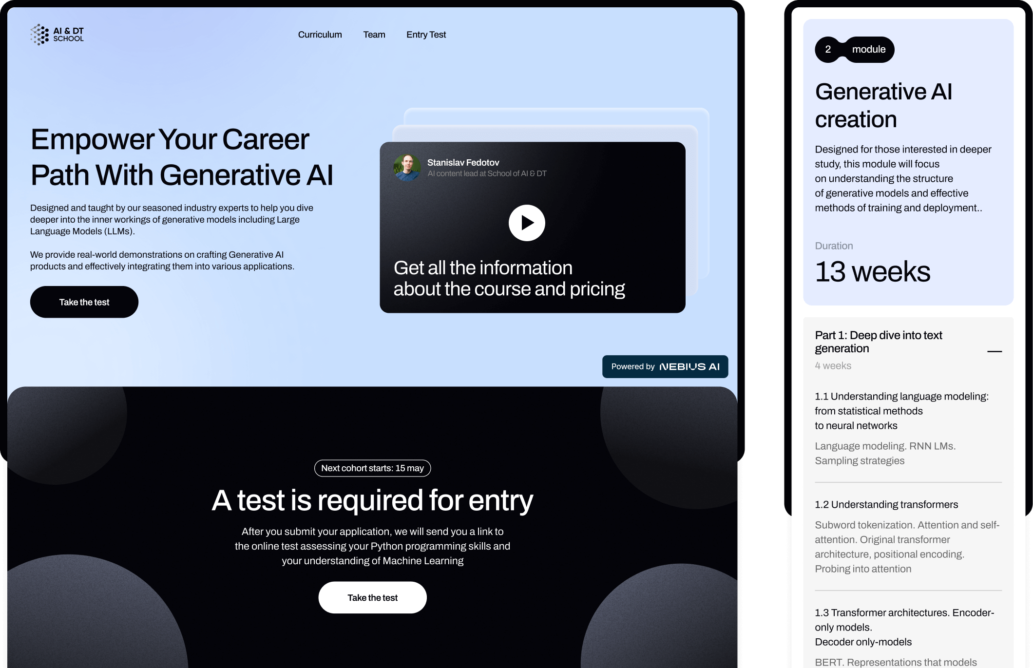 AI&amp;amp;DT School Generative AI Short Landing by Curves Digital