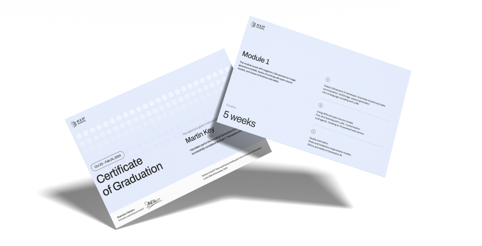 AI&amp;amp;DT School Graduation Certificate by Curves Digital