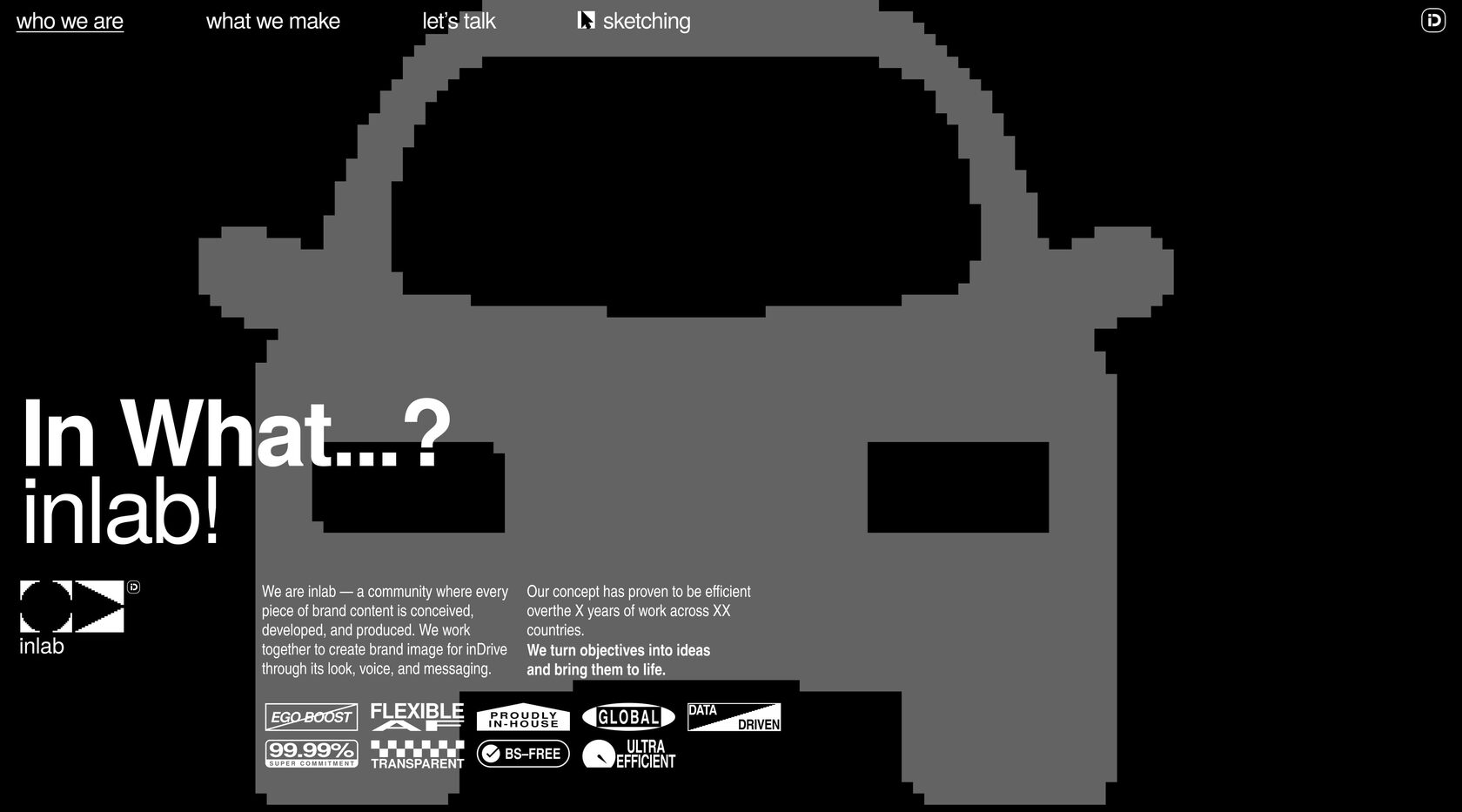 Inlab website screenshot — design and development by Curves Digital