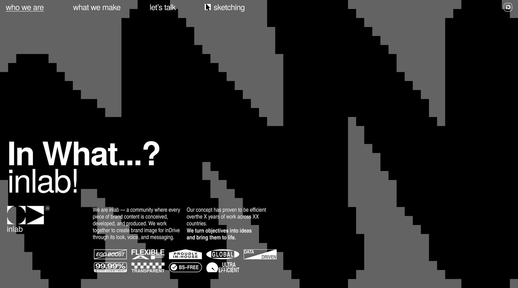 Inlab website screenshot — design and development by Curves Digital