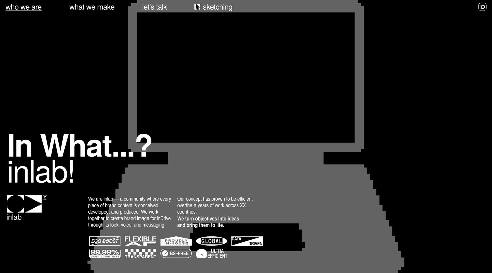 Inlab website screenshot — design and development by Curves Digital