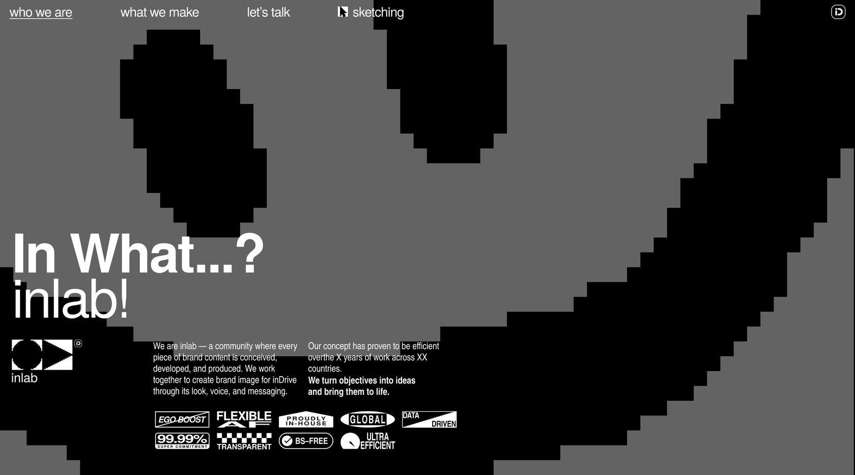 Inlab website screenshot — design and development by Curves Digital
